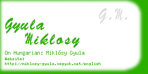 gyula miklosy business card